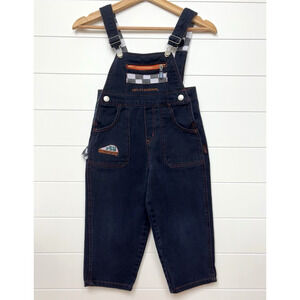 Harley Davidson Kids Denim Overalls Size 4T Embroidered Logo Biker Motorcycle
